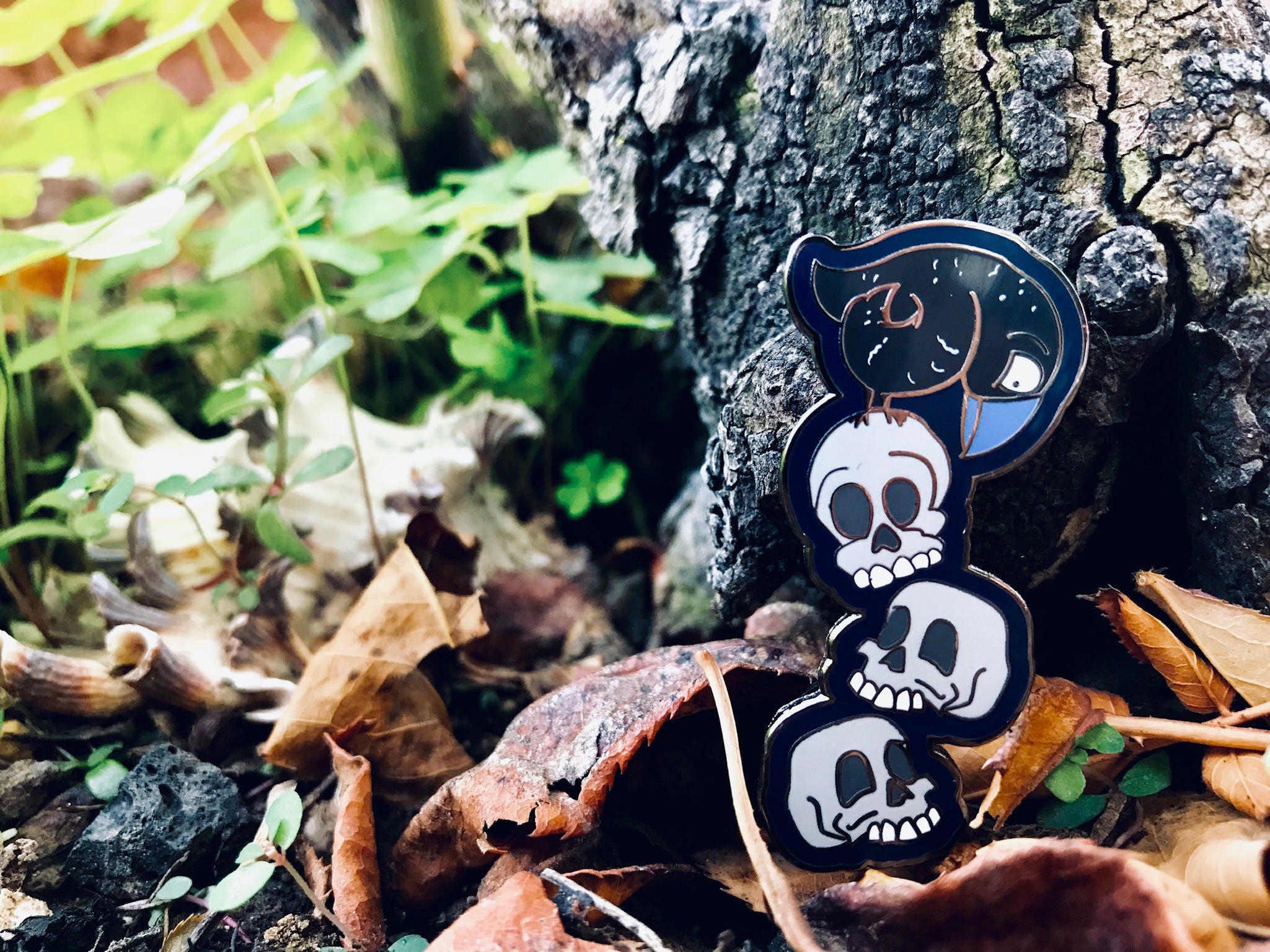 Scaredy Crow & Silly Skulls - Enamel Pin